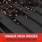 Motor Trend FlexTough Tapis de plancher en caoutchouc noir avancé – 3 Coupe de pièce pour les tapis de sol pour les voitures camion SUV, Liners Automotive tout temps avec poignées de traction et lignes de trim multiples