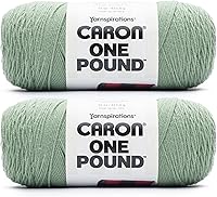 Vista 52 de Caron Hilo blanco de una libra, paquete de 2 unidades de 16 onzas, acrílico, 4 medianos (peinado), 812 yardas, tejido/ganchillo