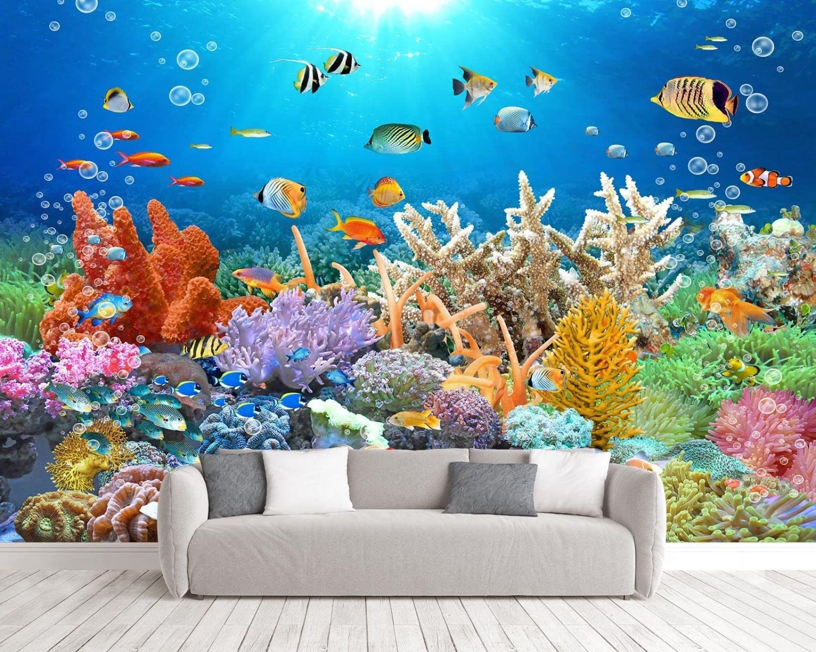 Papier Peint Panoramique Lumière De Paysage 3D Chambre De Luxe Salon