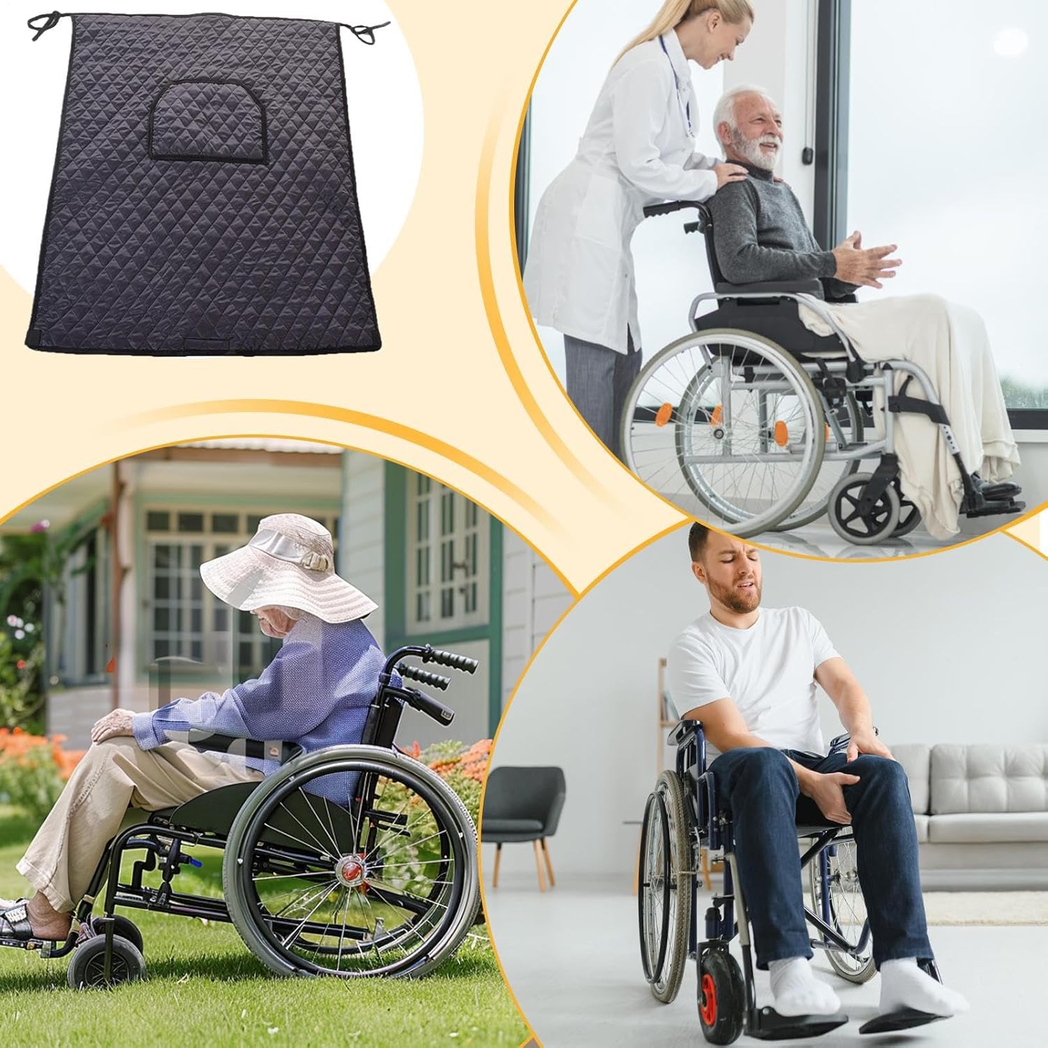 Leg Blanket - Ergonomic Adjustable Cover, Warm Lap Throw, Soft Thermal Wrap, Flexible Waist Strap, Retains Heat Comfortably, Premium Cold Weather Accessory, Home Outdoor Use 47.2x35.4 Inches