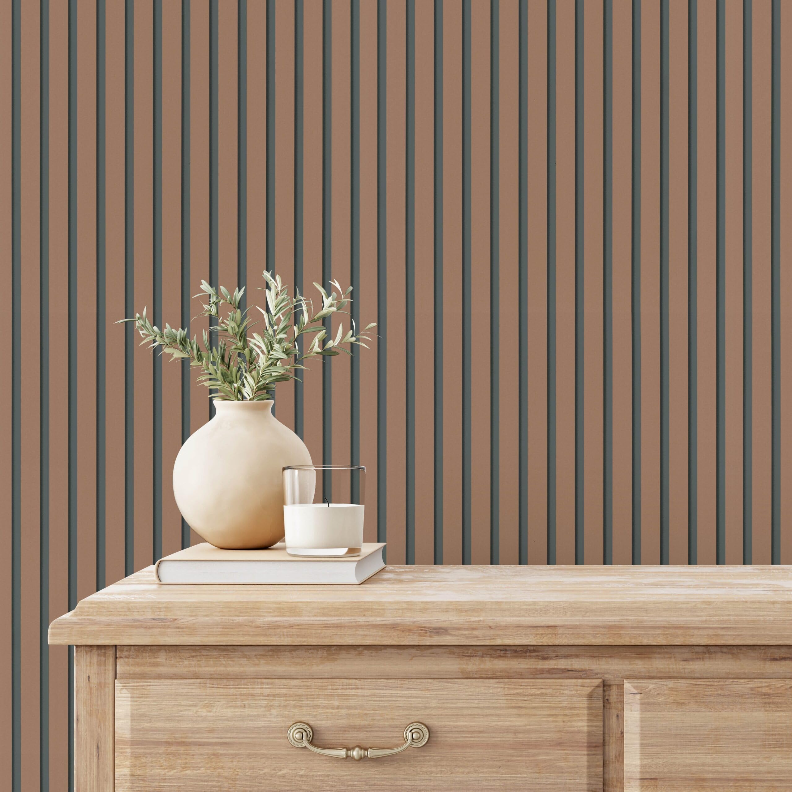 Marburg Wallpaper Brown Stripes Modern Stripes GZSZ for Living Room or Bedroom Made in Germany 10,05 x 0,53m - Image 3