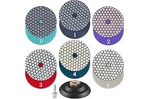 7 Packs Dry Diamond Dry Polishing Pads