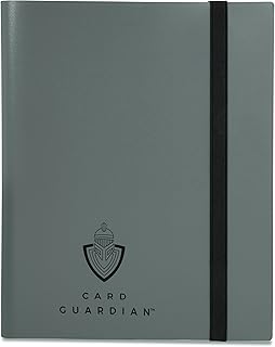 Card Guardian - 9 Pocket Trading Card Album 360 Side Loading Pocket Binder for Trading Card Games TCG (Grey) Compatible with Pokemon Card Binder Yugioh Cards MTG Binder Sports Card Binder