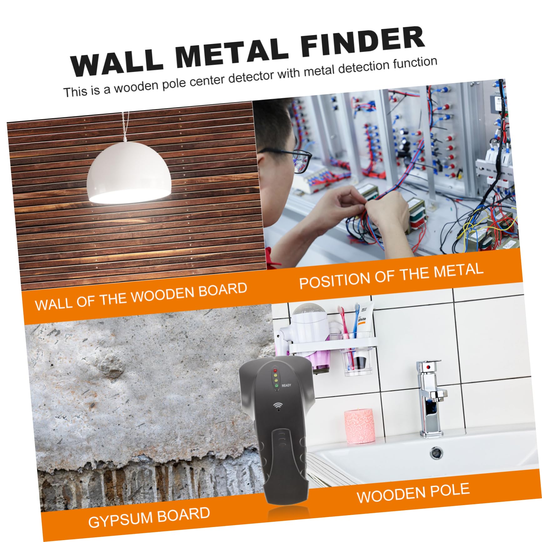 Hemobllo 3stücke -metalldetektor Für Live-wire-suche Multifunktions-wandscanner Mit -anzeige Und Akustischem Alarm Ergonomisches Design Für Holz Metall Und Stromleitungen
