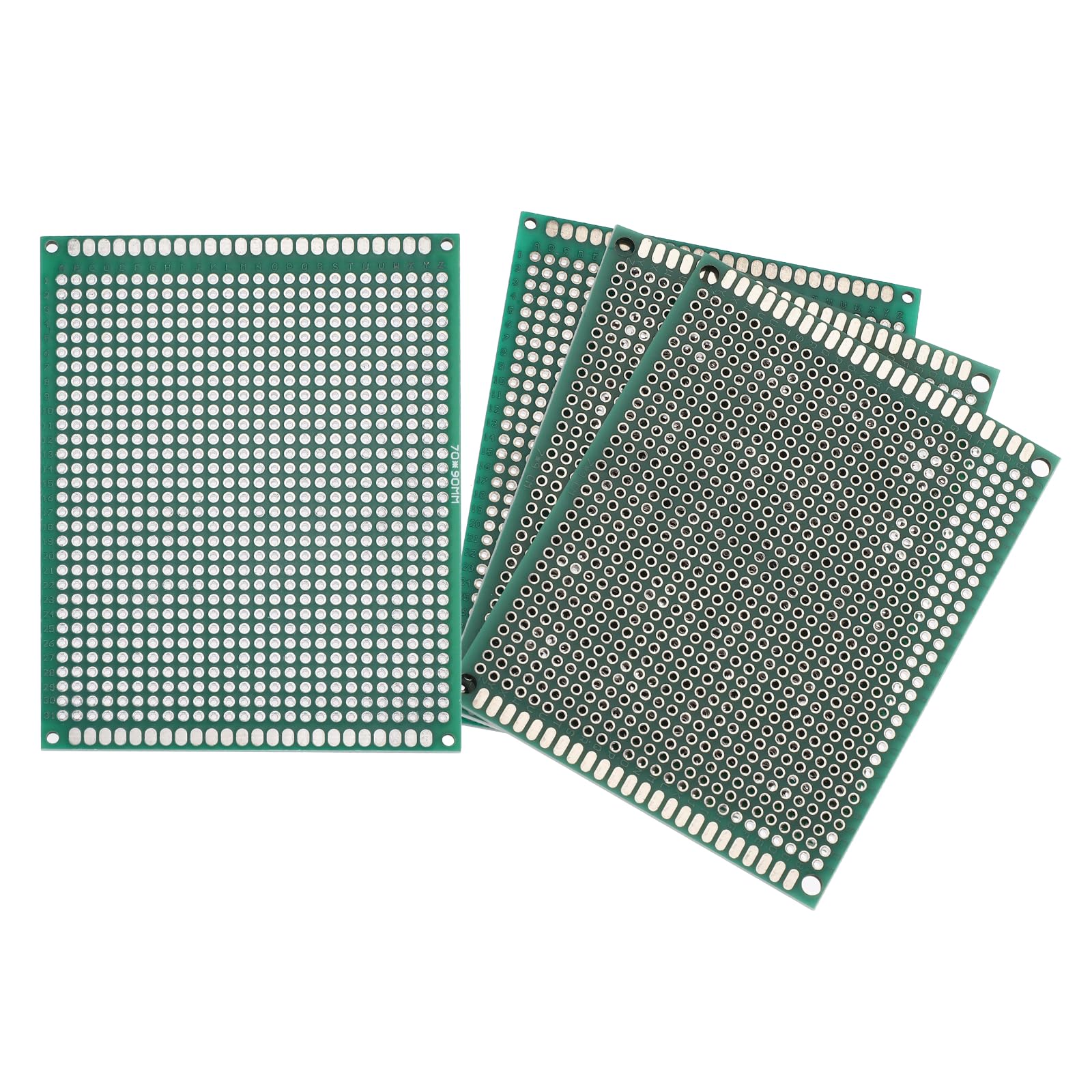 QUARKZMAN 4 szt. Spawalnej Płytki Obwodowej 90mm x 70mm Zielona PCB Dwustronna Cynowana Płyta Prototypowa Dla Elektroniki DIY Projekty obwodów