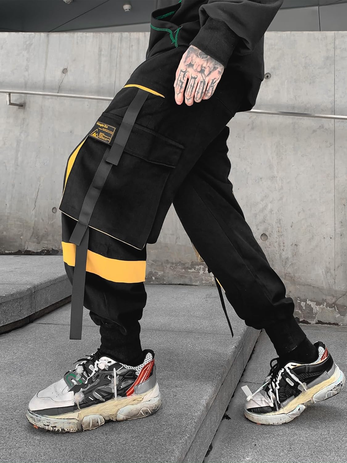 Men's Jogger Pants Techwear Hip Hop Harem Pants Streetwear Tactical Track Pants with Drawstring - Image 9