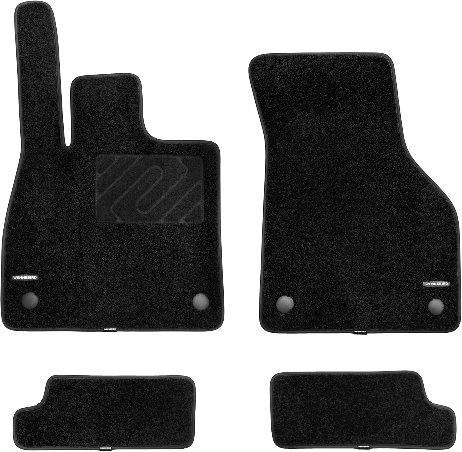 WENNEBIRD Superior Carpet Floor Mats for 2016-2023 Audi TT (8S), 0.6-Inch Ultra-Thick, Noise-Reducing, All-Weather Waterproof Anti-Slip – 4-Pc Set