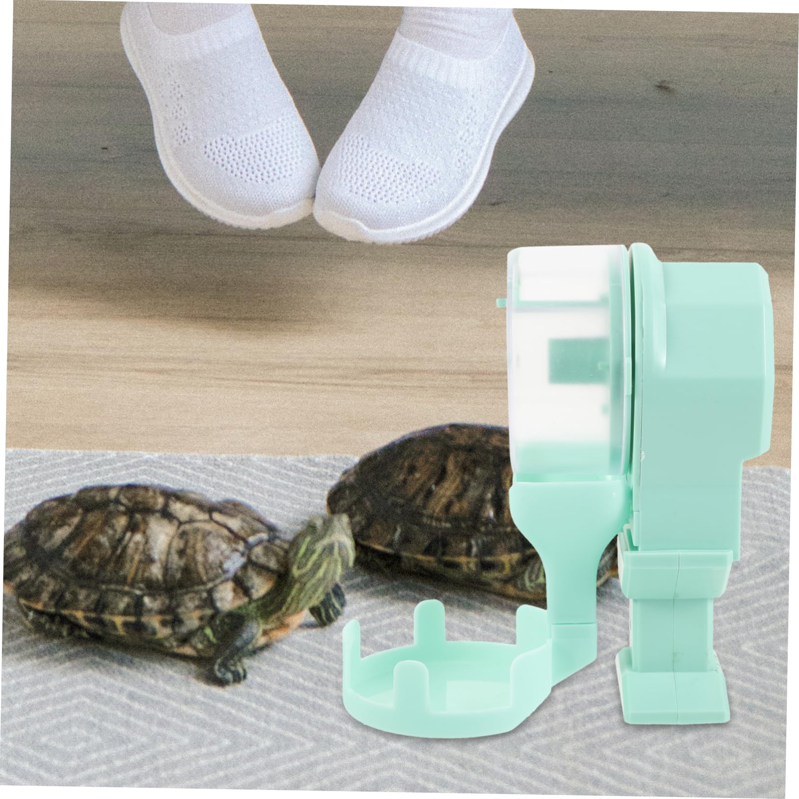 YARNOW Alimentación Automática para Reptiles Heno De Conejillo De Indias Alimentador Geco Alimento Comida De Gecko Crestado Comedero De Agua para Pollos Conejo Light Green El Plastico