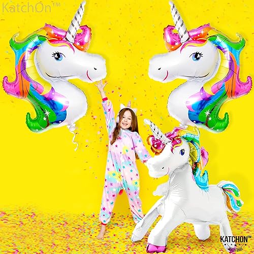 Miniatura 8 de KatchOn, Rainbow Unicorn Balloons Set - 43 Inch, Pack of 3  Unicorn Balloons For Girls Birthday  Rainbow Balloon, Rainbow Birthday Decorations