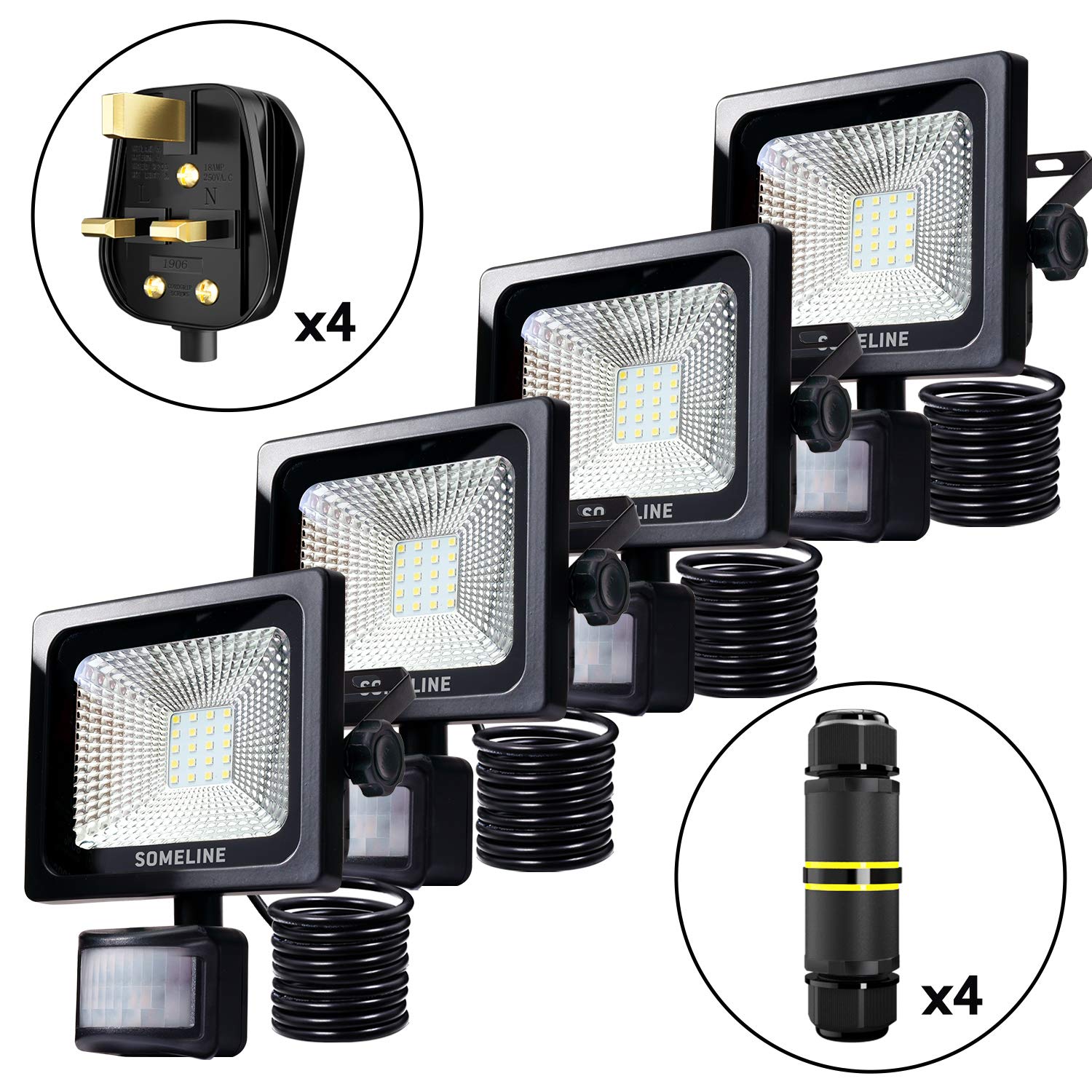 Buy PIR Outdoors Floodlight Wall Security Lights with Motion Sensor
