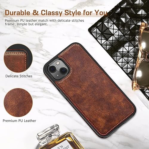 Miniatura 3 de LOHASIC Funda para iPhone 14 Pro Max, delgada, elegante, de lujo, de piel sintética, flexible, antideslizante, a prueba de golpes, protección