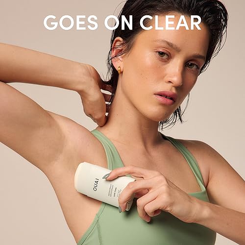 Miniatura 6 de OUAI Desodorante sin aluminio, desodorante para mujer con control de olores las 24 horas y aplicación invisible, enriquecido con notas de hierba