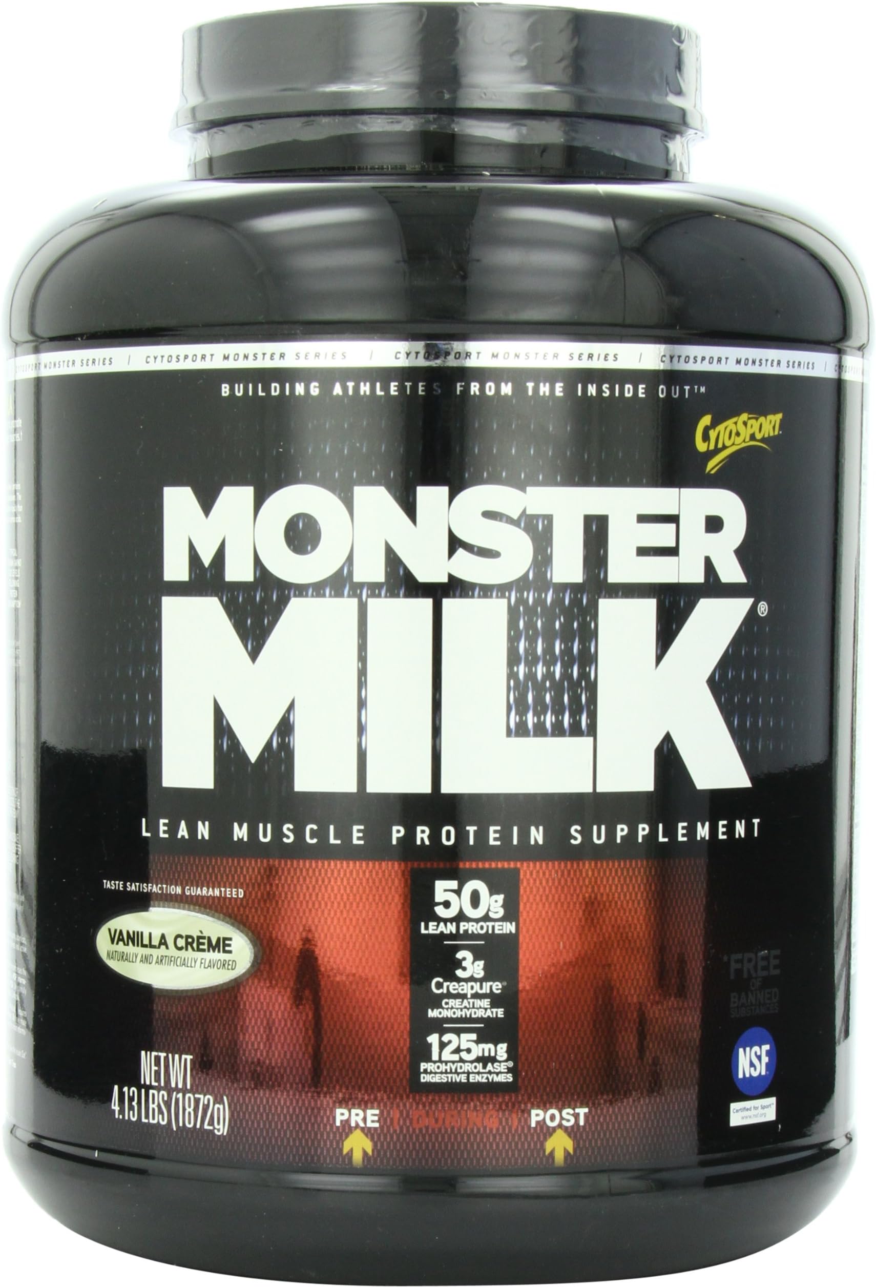 CytoSport Monster Milk, Vanilla Creme, Gluten Free, 4.13 Pound