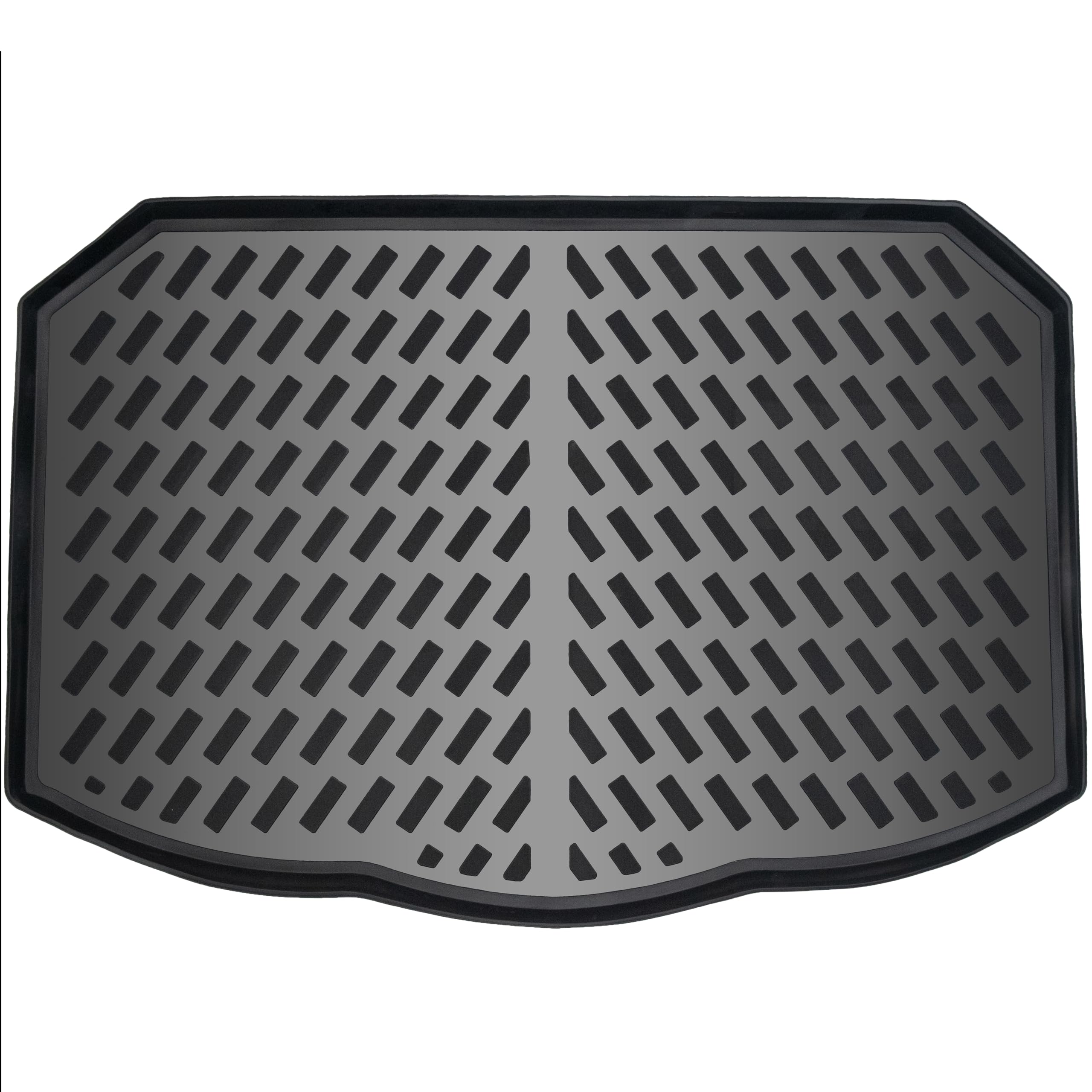 Tappeto Bagagliaio In Gomma Su Misura Per Nissan Qashqai II J11 2014-2021, Piano Alto E Basso, Nero