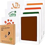 4-Pack Inkless Baby Hand and Footprint Kit - Mess Free Ink Pad for Newborn Keepsake, Dog Nose & Paw Print Kit, Clean Touch Ink Pad for Baby Hand & Footprints, Ideal New Mom Gifts (Autumn, L)