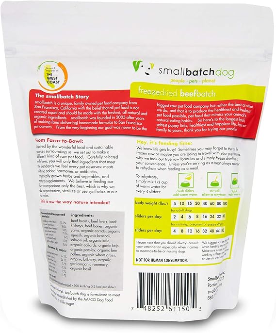 small batch dog freeze dried