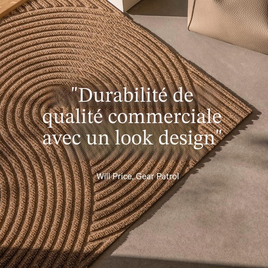 Paillasson d'entrée en sable, tapis d'entrée d'intérieur et d'extérieur imperméable, décoration d'intérieur scandinave moderne, antidérapant, paillasson d'automne, tapis lavable de 61 x 91 cm