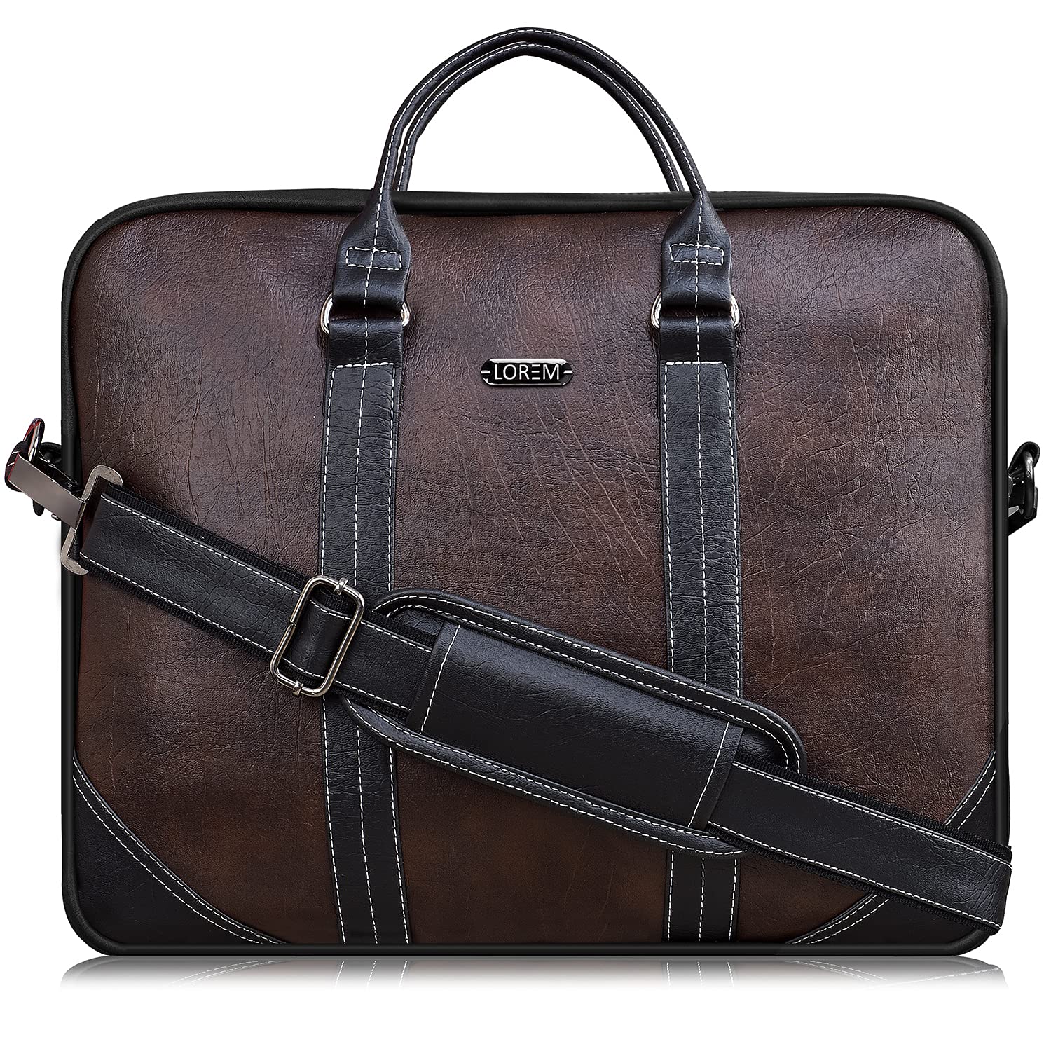 LOREM Unisex Multicolor Textured Artificial Leather Laptop Bag BG44 (B09KM5N5JR) Amazon Price History, Amazon Price Tracker