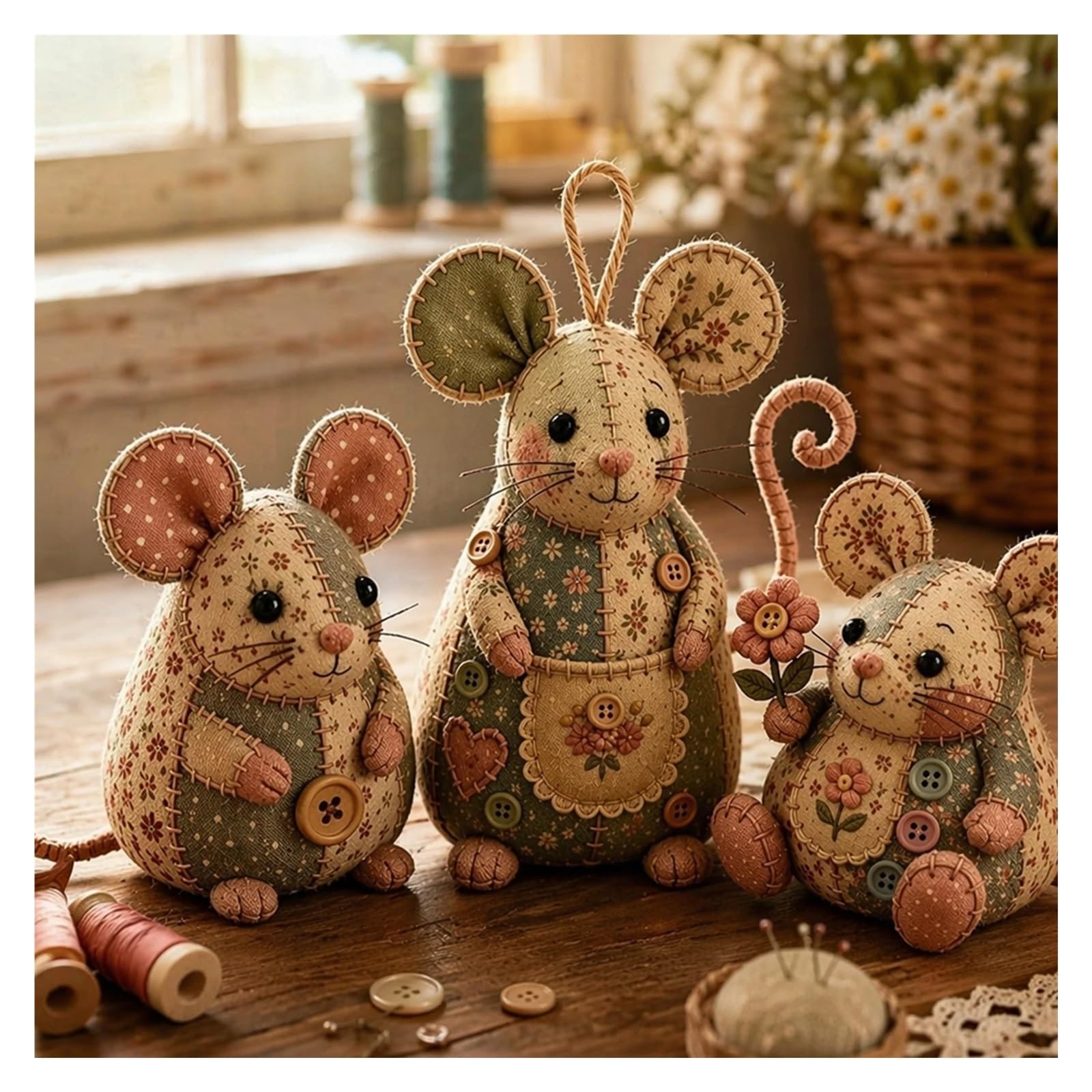 kit de tela para acolchar diy Juego de bricolaje artesanía animal retazos creativos 3 piezas