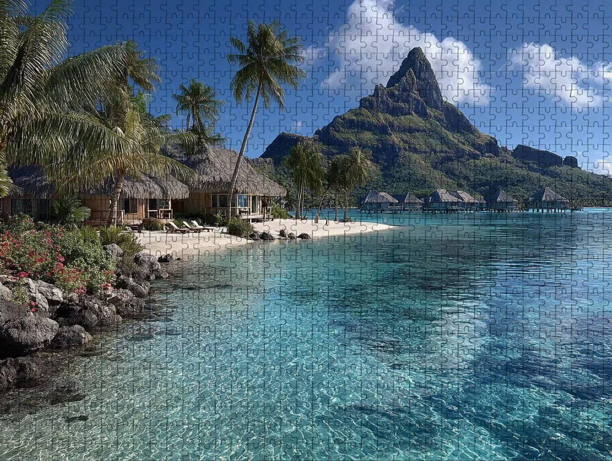 Górskie drewniane puzzle 2000 sztuk, widok na morze puzzle dla dorosłych z pudełkiem 99 x 70 cm, łamigłówki, dla mężczyzn kobiet nastolatek, kreatywne gry logiczne, dekoracja domu, I-8562