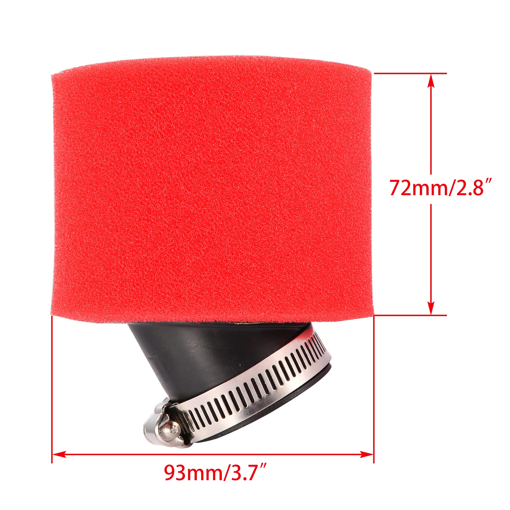 Filtro Aria In Spugna MOTORPARTS 49mm Imbocco – Universale Per Moto E Scooter – Made In Italy