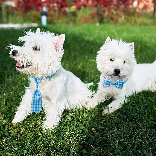 Miniatura 5 de Reginary Juego de 100 corbatines para perro, incluye 50 corbatas y 50 corbatines ajustables para gatos y perros, corbatas para cachorros pequeños y