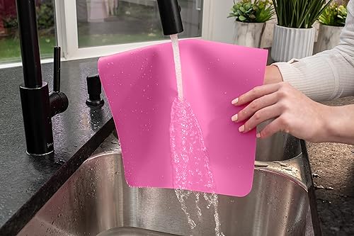 Miniatura 4 de GASARÉ, Juego de 4 manteles individuales de silicona, antideslizantes, fáciles de limpiar, resistentes al calor, flexibles, 20% más gruesos, 16 x 12