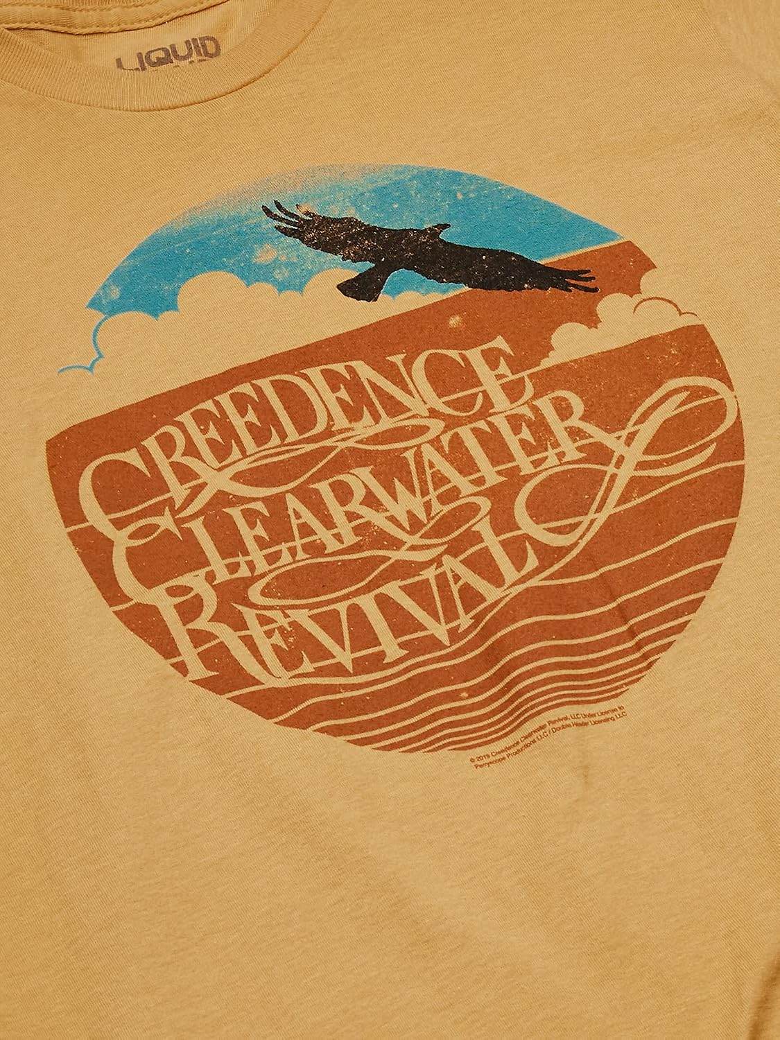 Liquid Blue Unisex Adult Creedence Clearwater Revival Green River T-Shirt