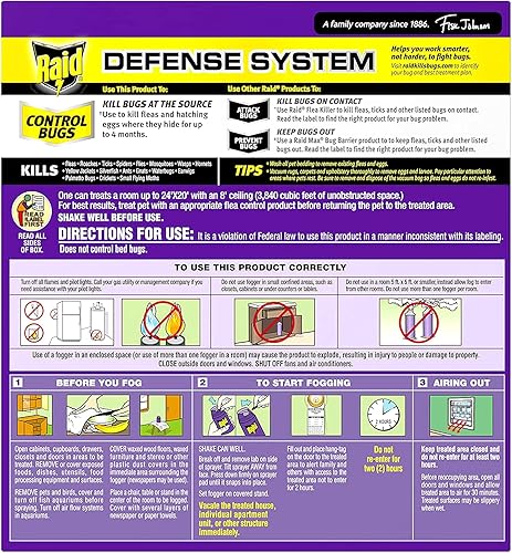 Miniatura 4 de Raid Flea Flogger Plus Killer, Kills Fleas and Hatching Eggs (3 Count (Pack of 3)