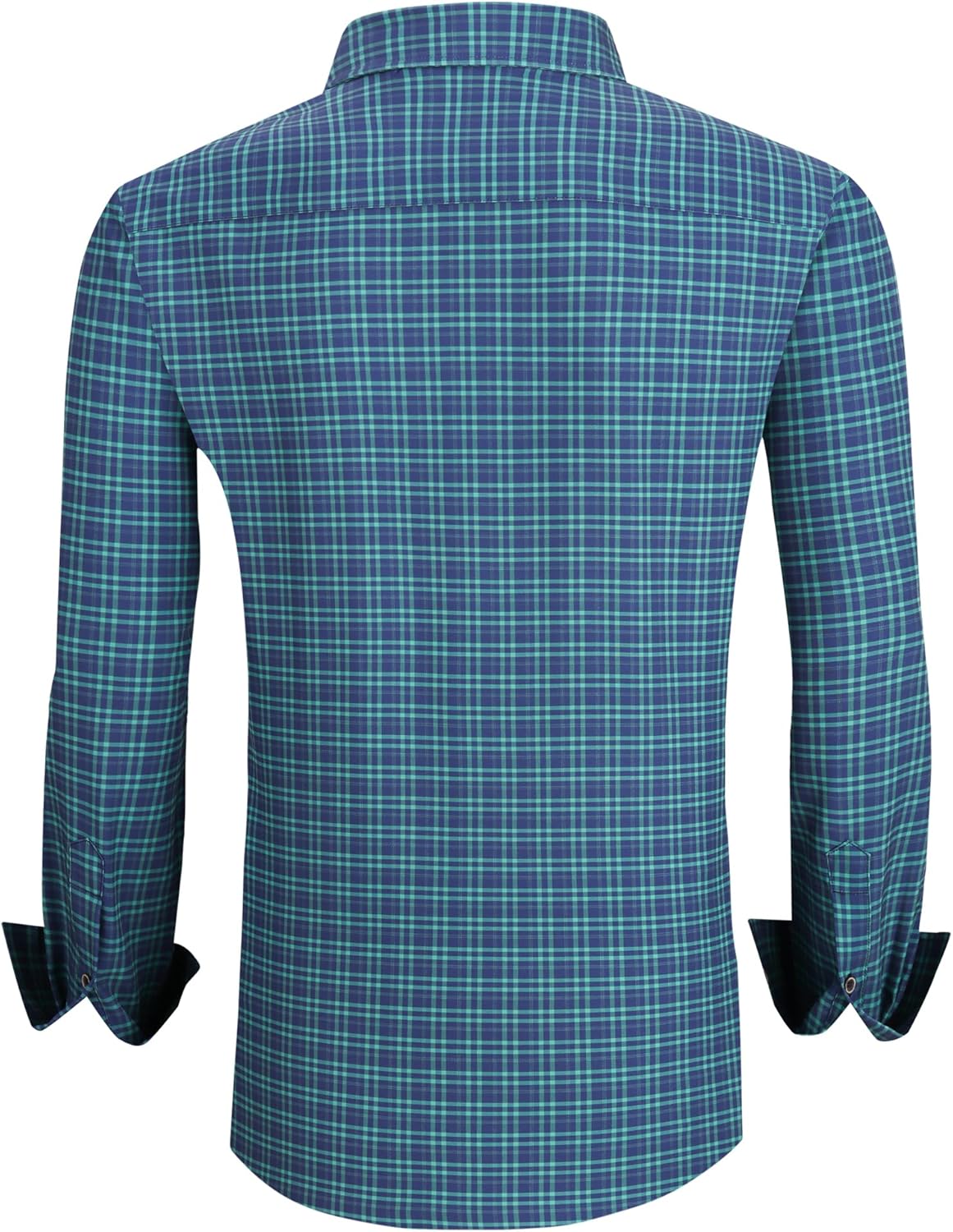 Alex Vando Mens Button Down Shirts Wrinkle Free 4-Way Stretch Print Business Casual Shirt - Image 2