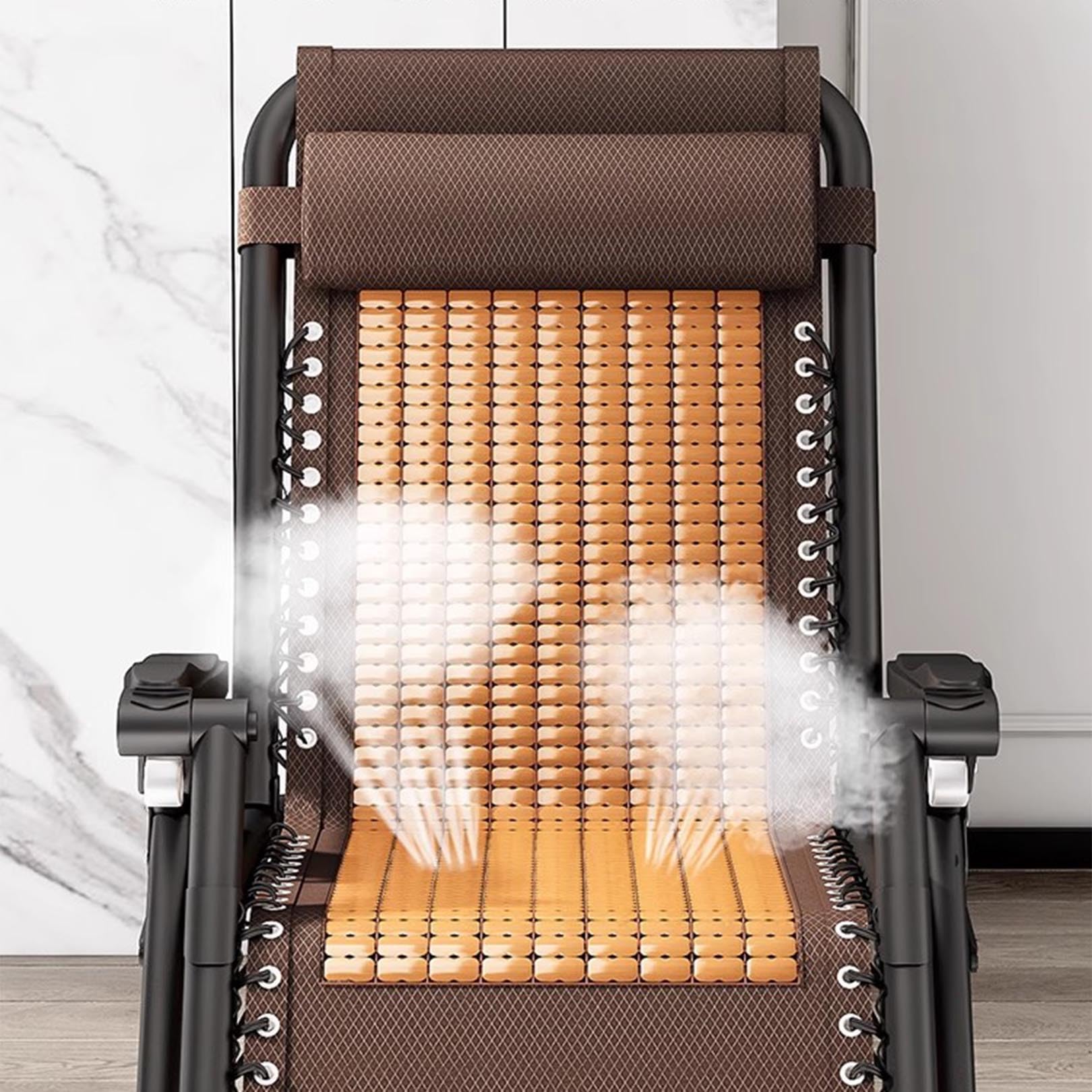 Sedia reclinabile ergonomica Zero Gravity pieghevole con poggiatesta e vassoio laterale per patio, prato e campeggio Comfort