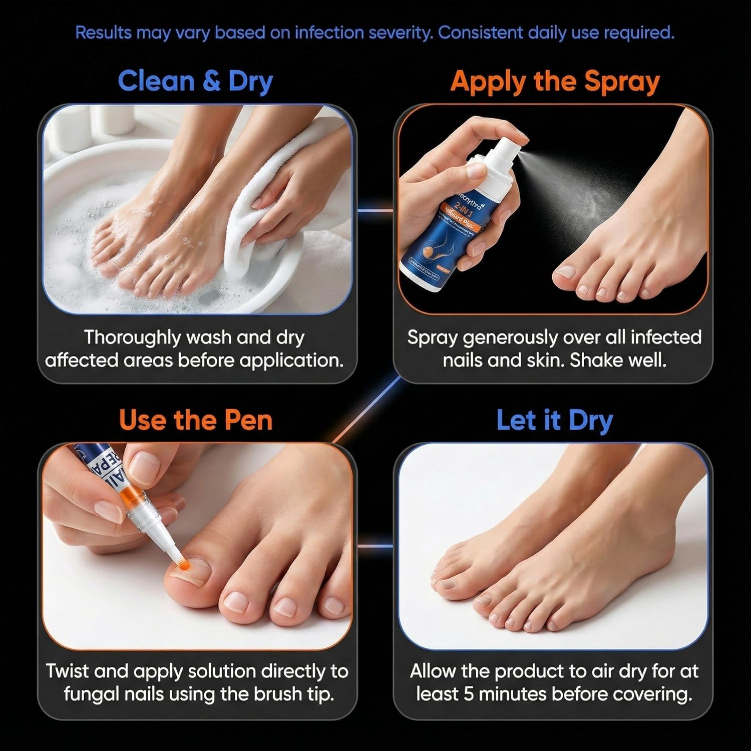 Athletes Foot Spray Treatment, Toenail Fungus Treatment Extra Strength Pen for Toenail & Finger, More Pure Natural Plant Extracts, Foot Fungus Treatments - Image 7