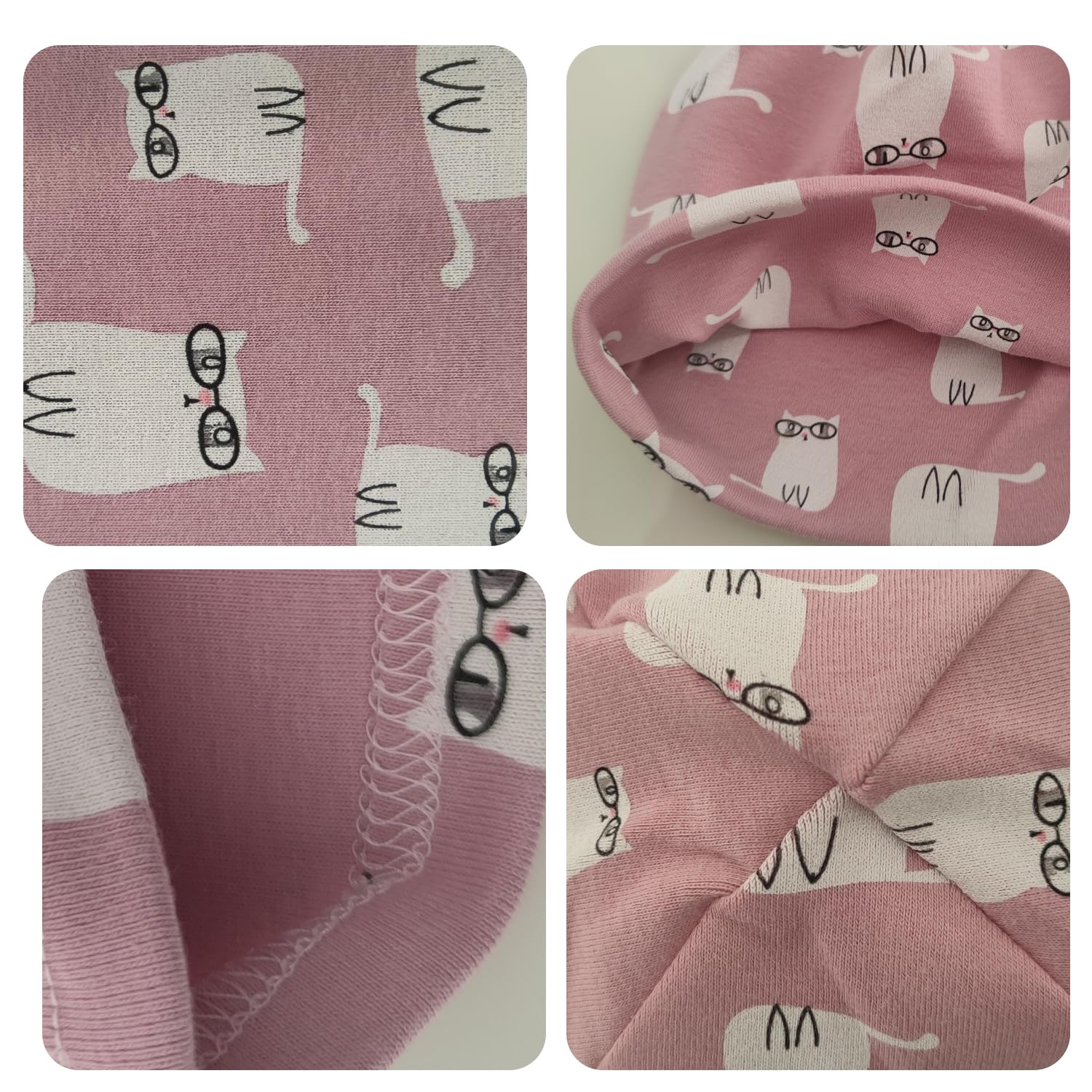 Dziecięcy Zestaw Bawełnianych Czapek i Szalików - Czapka Zimowa Beanie dla Chłopców i Dziewczynek, Szal Kominowy dla Niemowląt, Zimowy Look