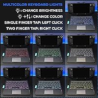 Vista 6 de DeckTop - Teclado para Steam Deck y Ratón Trackpad Bluetooth con LED Multicolor, Accesorio para Laptop para Valve Linux PC, Accesorios