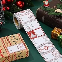 Vista 3 de Outus 500 etiquetas de Navidad, etiquetas autoadhesivas de regalo para regalos de Navidad, etiquetas de nombre de Navidad, etiquetas para papel