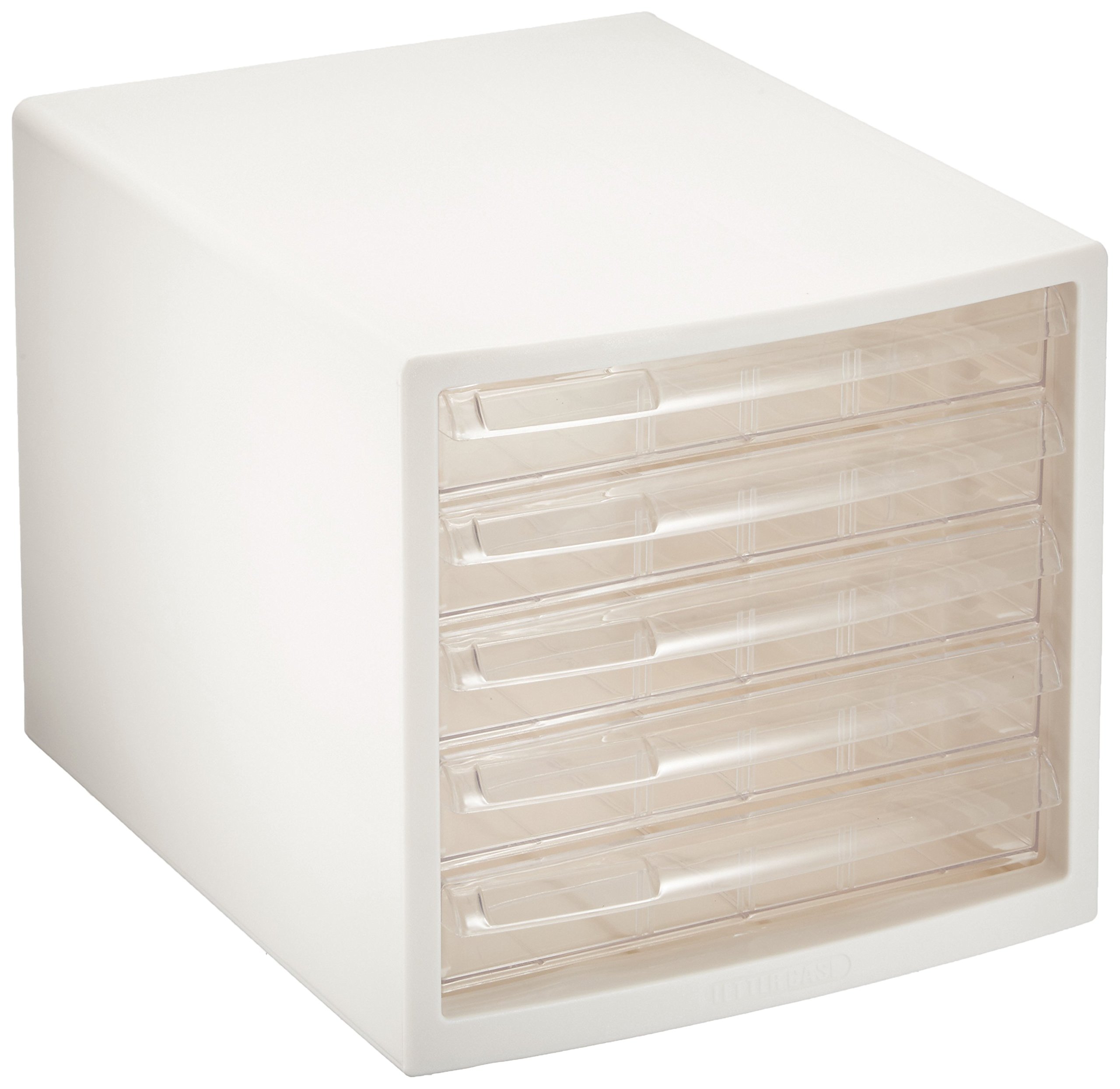 Nakabayashi A4E-S5W Letter Case, Document Holder, A4, Divider Compatible, 5 Tiers, White