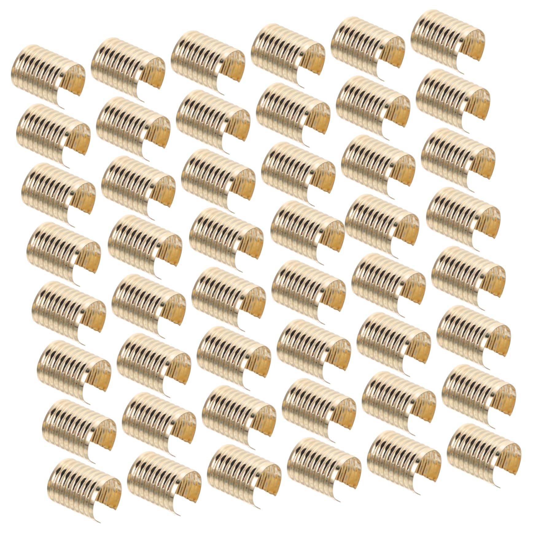 Homoyoyo 100Pcs Metal Rope Clips Leather Cord Fasteners for Jewelry Crafts and String Tail Holders for Necklaces Bracelets Keychains and More