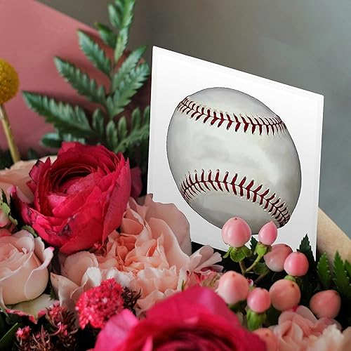 Miniatura 3 de 3dRose Béisbol - Tarjetas de felicitación, 6 x 6 pulgadas, juego de 12 (gc_1306_2)