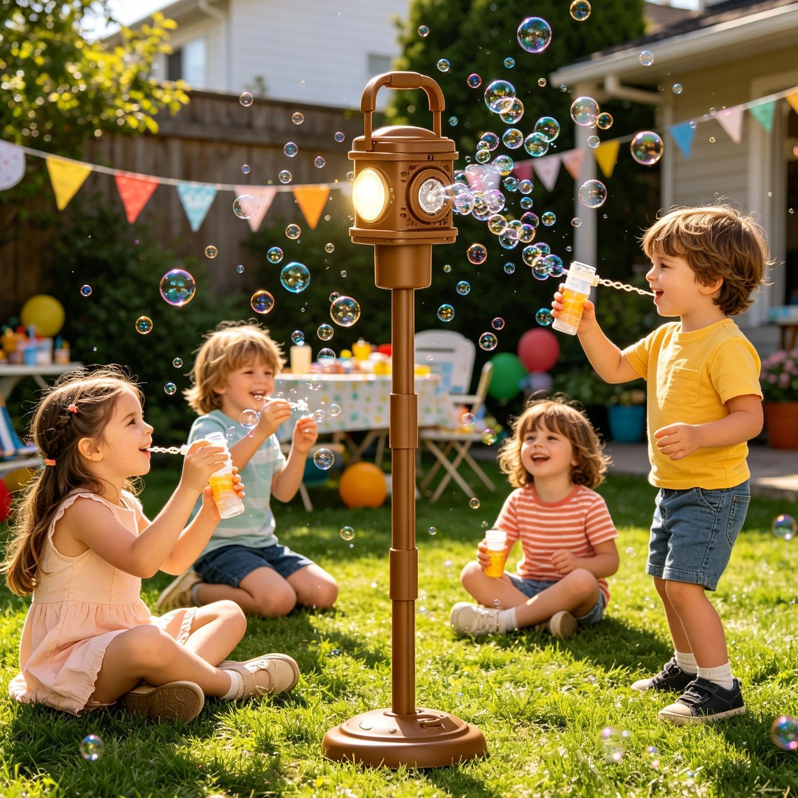 Giocattoli A Bolle Con 4 Modalità Regolabili Delle | Macchina Automatica Per Bolle Ideale Per Bambini, Bambine, Ragazzi E Ragazze, All'Aperto, Prato, Cortili, Giardini, Parchi E