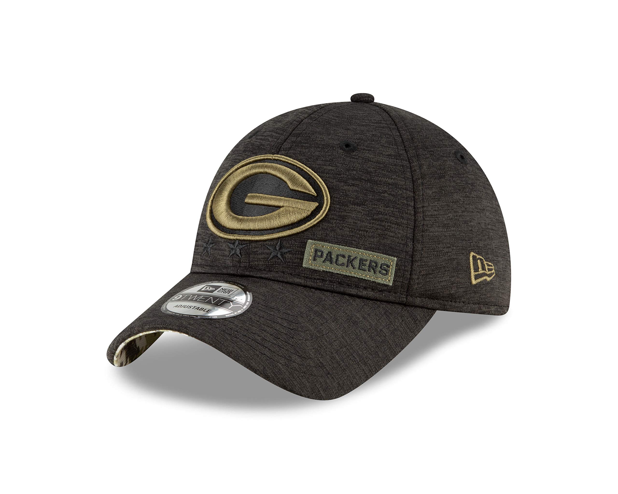 New Era Unisex 920-Packers-Black Seattle Seahawks Nfl On Field 2020 Salute To Service 9Twenty Cap
