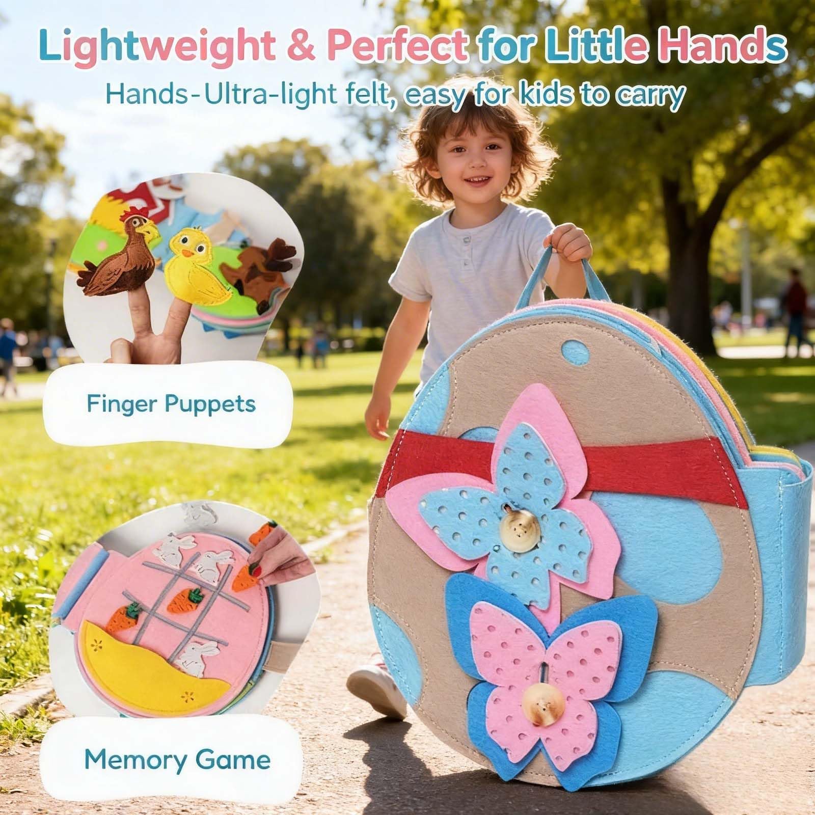 Montessori - Libro de conejo - Juego de libros de calcomanías de Pascua para niños pequeños, libro de actividades con calcomanías de animales, juguetes de aprendizaje preescolar para niños de 3 a 5