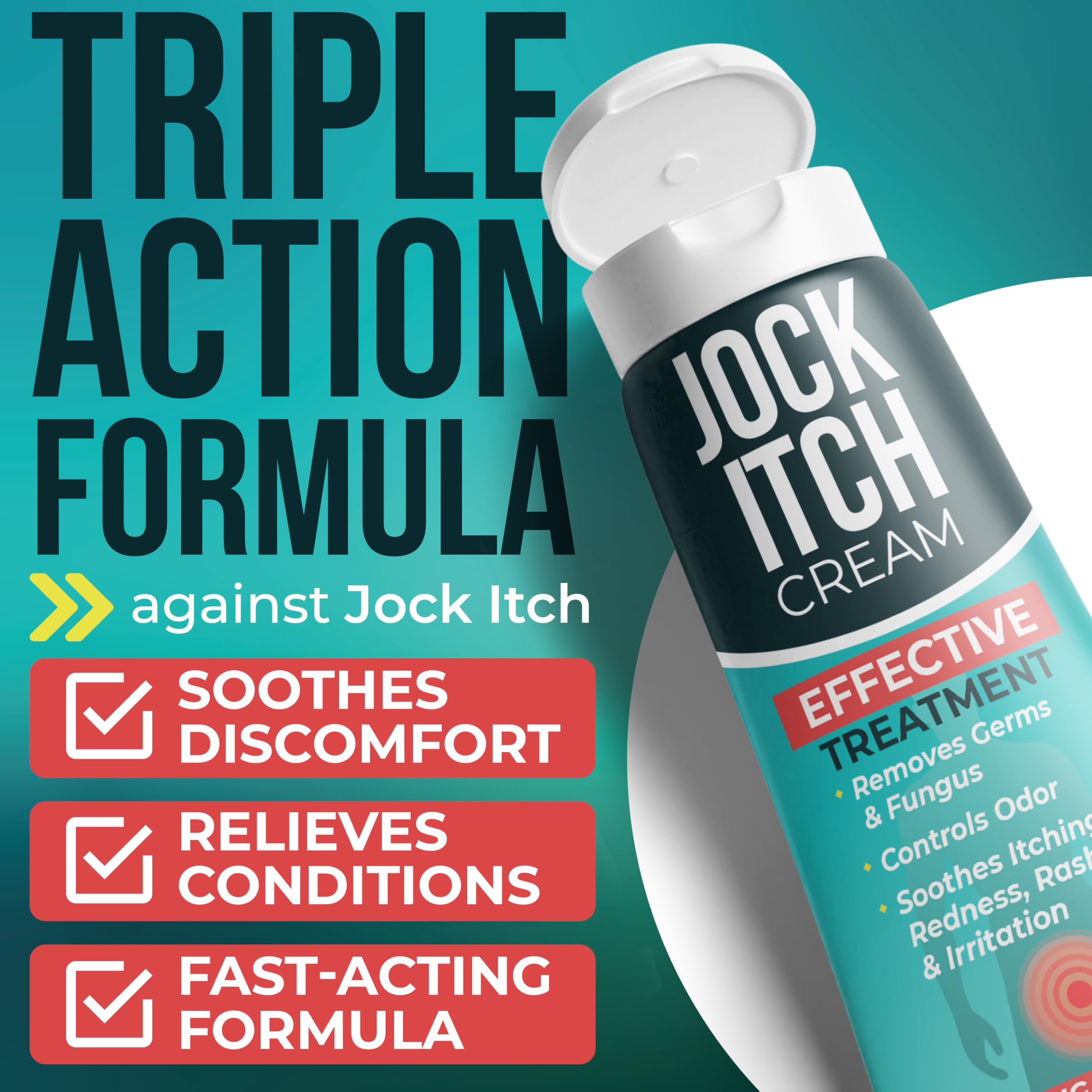 Jock Itch Cream Antifungal Treatment for Jock Itch, Ringworm & Itchy Skin — Amazon image 2