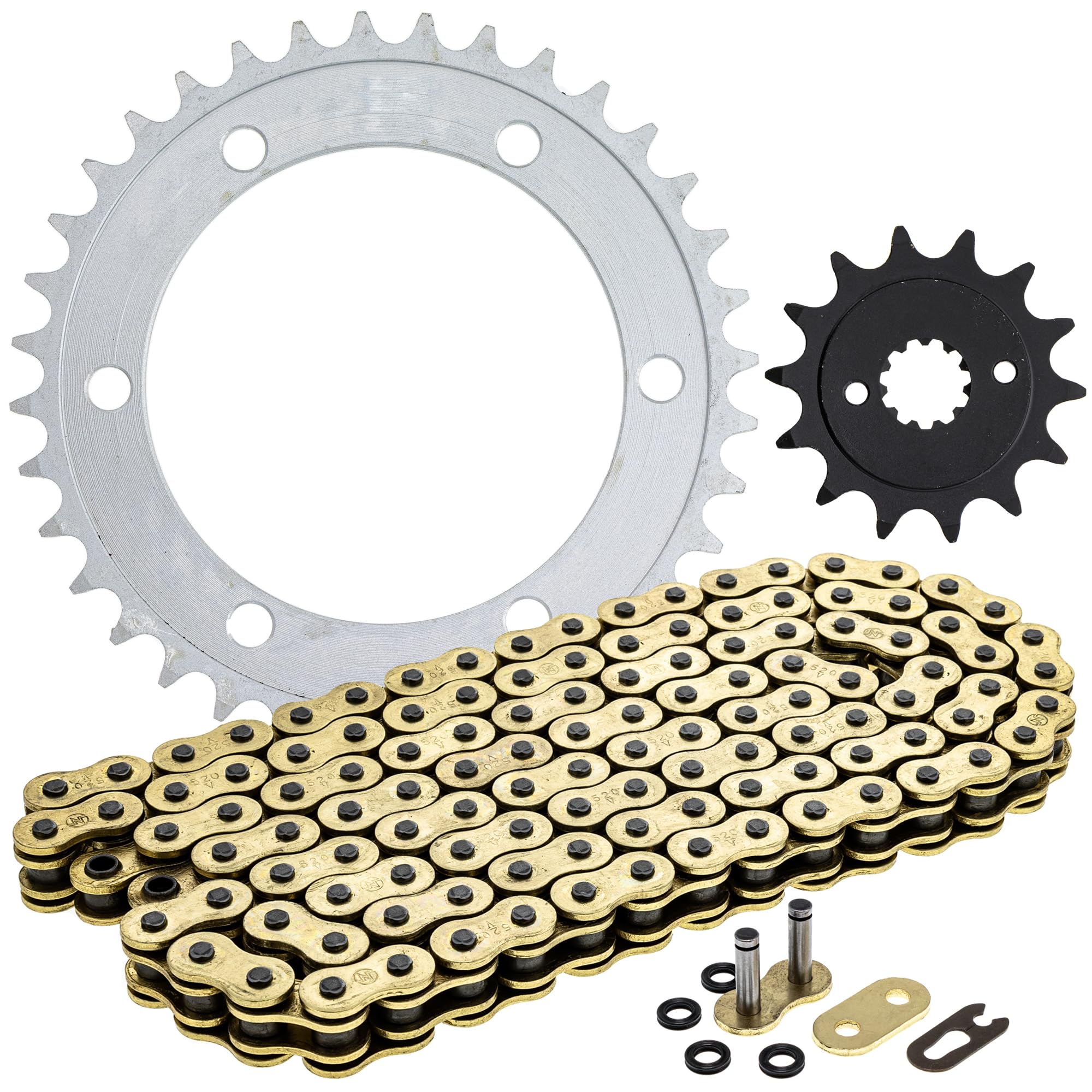 NICHE Drive Sprocket Chain Combo for Honda CBR300R CB300F CBR300RA CB300FA Front 14 Rear 36 Tooth 520V-X X-Ring 120 Link