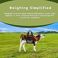 Vista 5 de 1 cabestrillo de pantorrilla para animales de pesaje de 50 libras, báscula de peso colgante para recién nacidos, con correas para bebé, ternero