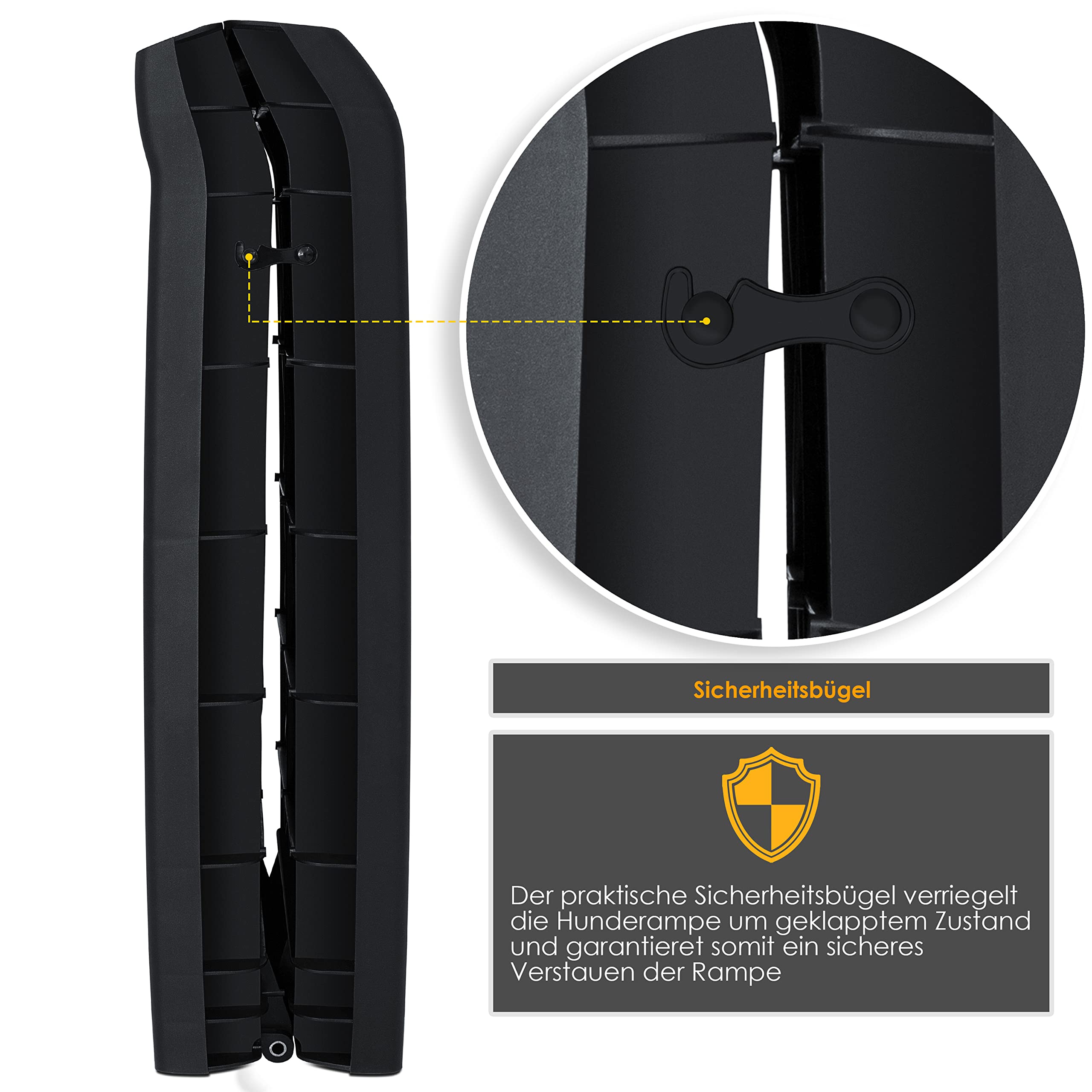 Rampa Per Cani Pieghevole 156x40cm | Portata 90kg, Superficie Antiscivolo Per Auto E Scale - Foto 7