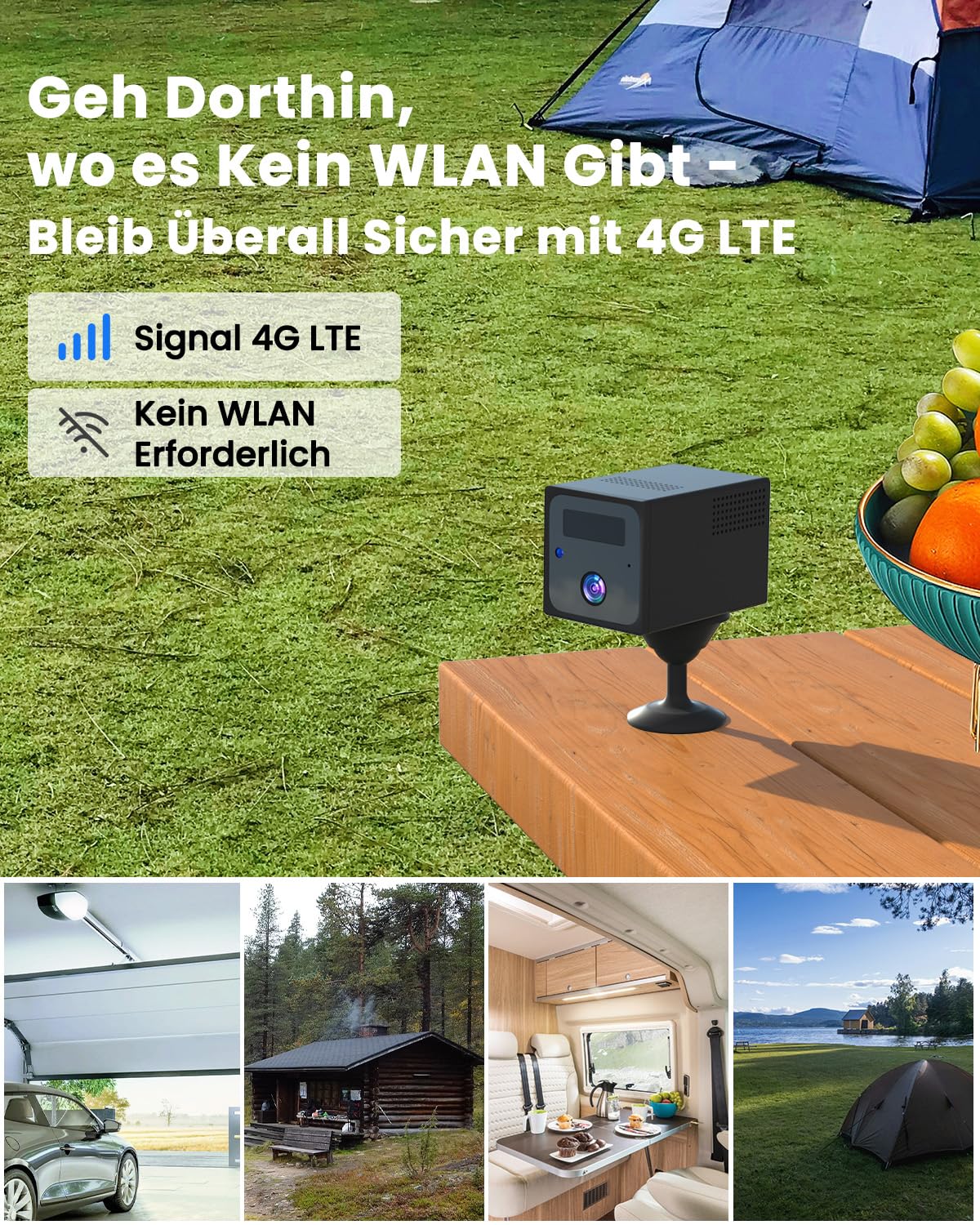 UCOCARE 4G LTE Überwachungskamera mit SIM Karte, Kamera ohne WLAN, 2 Stück