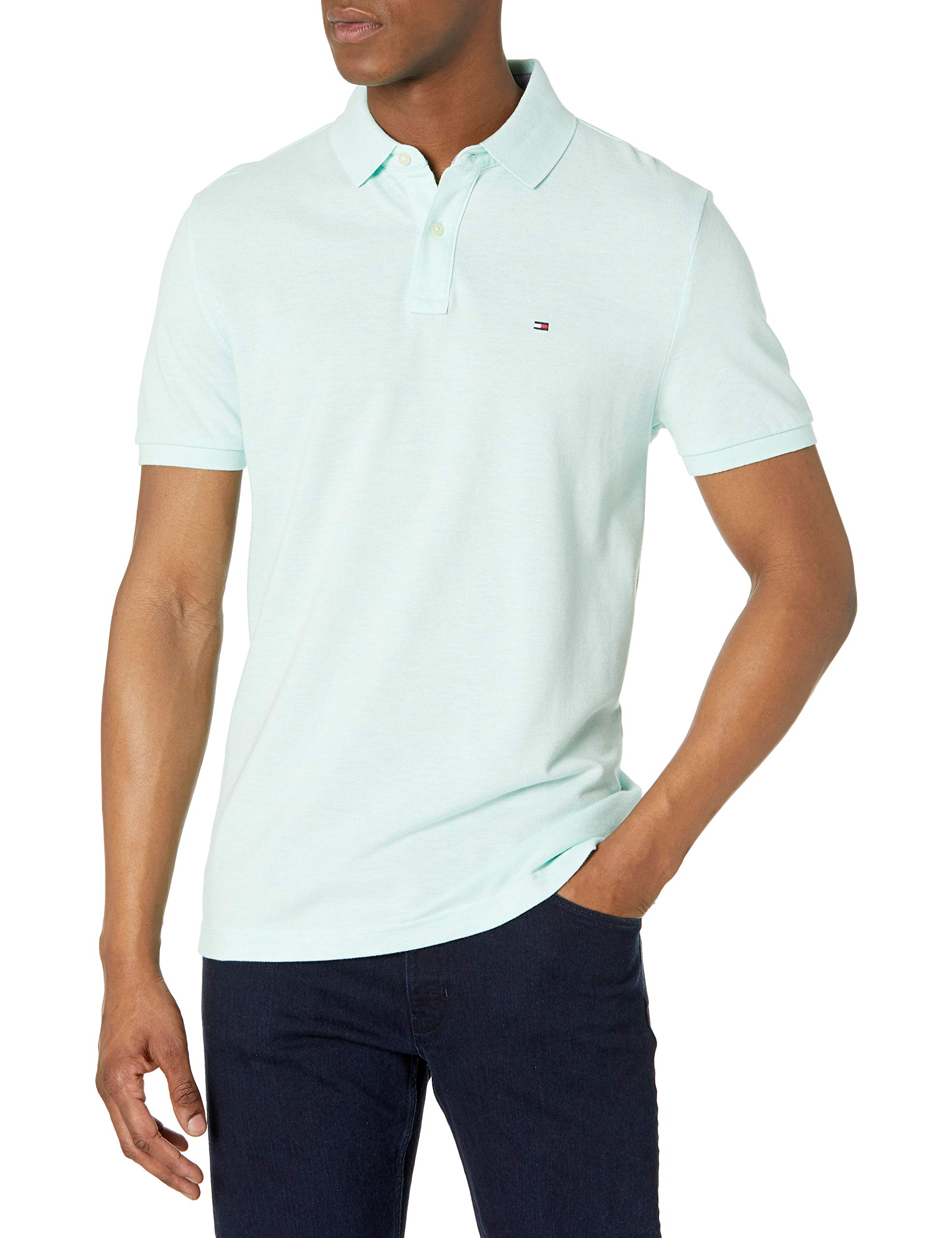 Tommy Hilfiger Mens Short Sleeve Cotton Pique Polo Shirt in Regular Fit