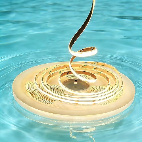 Miniatura 11 de Tiras de Luz LED para Exteriores, 2700K Blanco Cálido, Tiras LED IP67 de 24V, 10M/32.8FT, Tira de Luz LED COB Impermeable CRI90+ para Baño, Piscina,