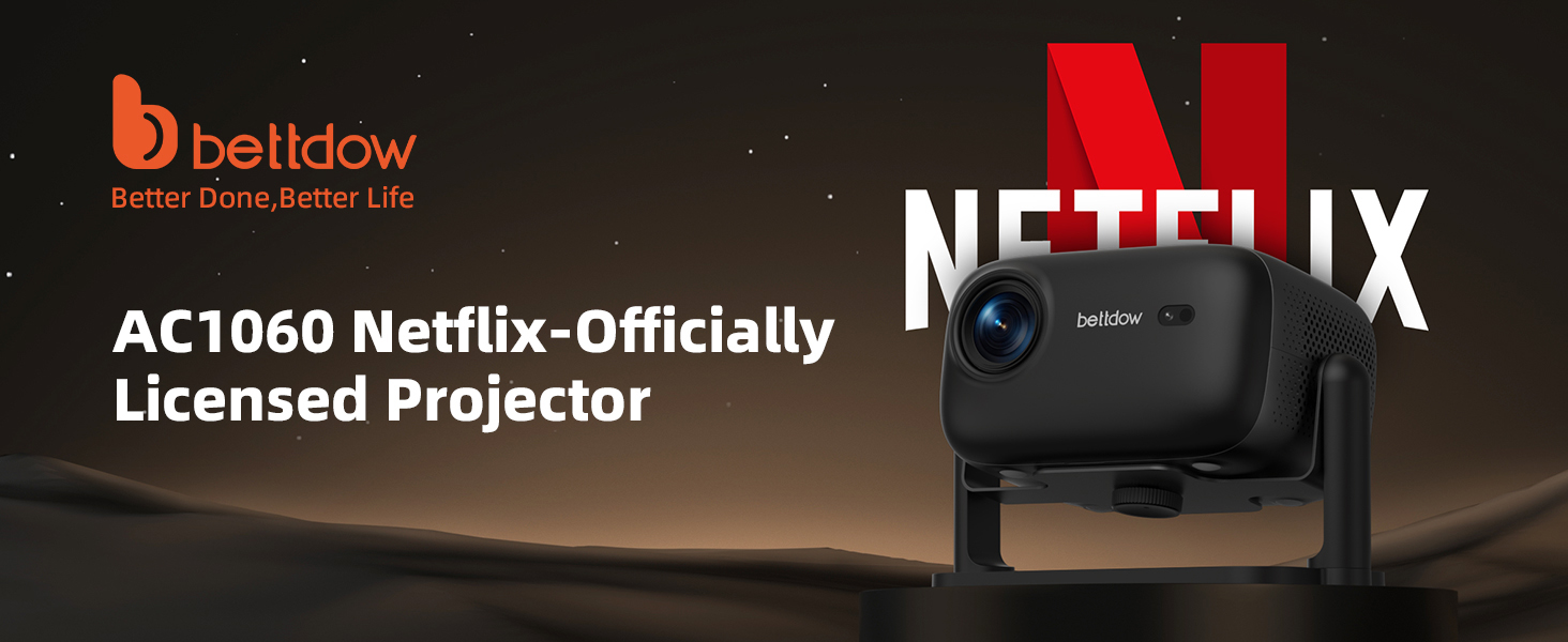 Amazon.com: Netflix Officially Licensed Projector,BETTDOW