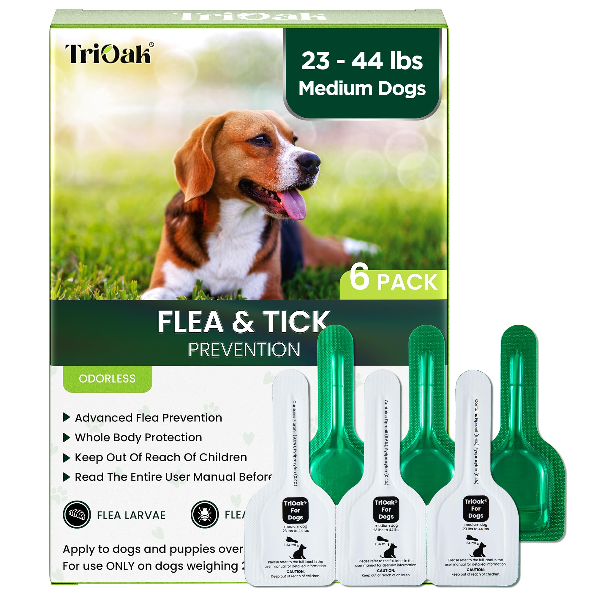 TriOak Flea and Tick Prevention for Medium Dogs